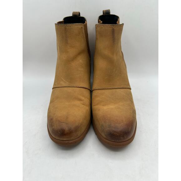 Sorel Joan of Arctic Wedge II Chelsea Wedge Platform Bootie Boot Camel brown 8.5 - Picture 3 of 7